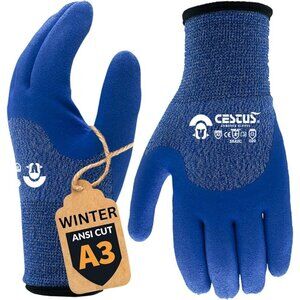 Winter Work Gloves  Cut Resistant Insulated Work Freezer Gloves